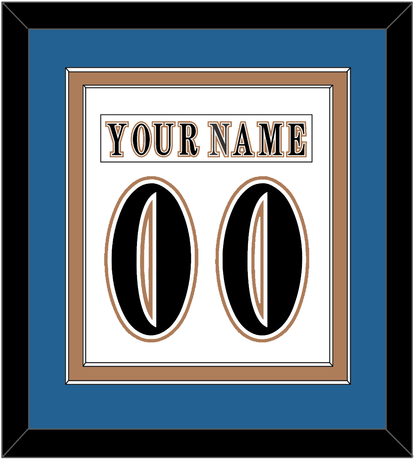Washington Nameplate & Number (Back) Combined - Home White (1995-2007) - Signature Tier 2