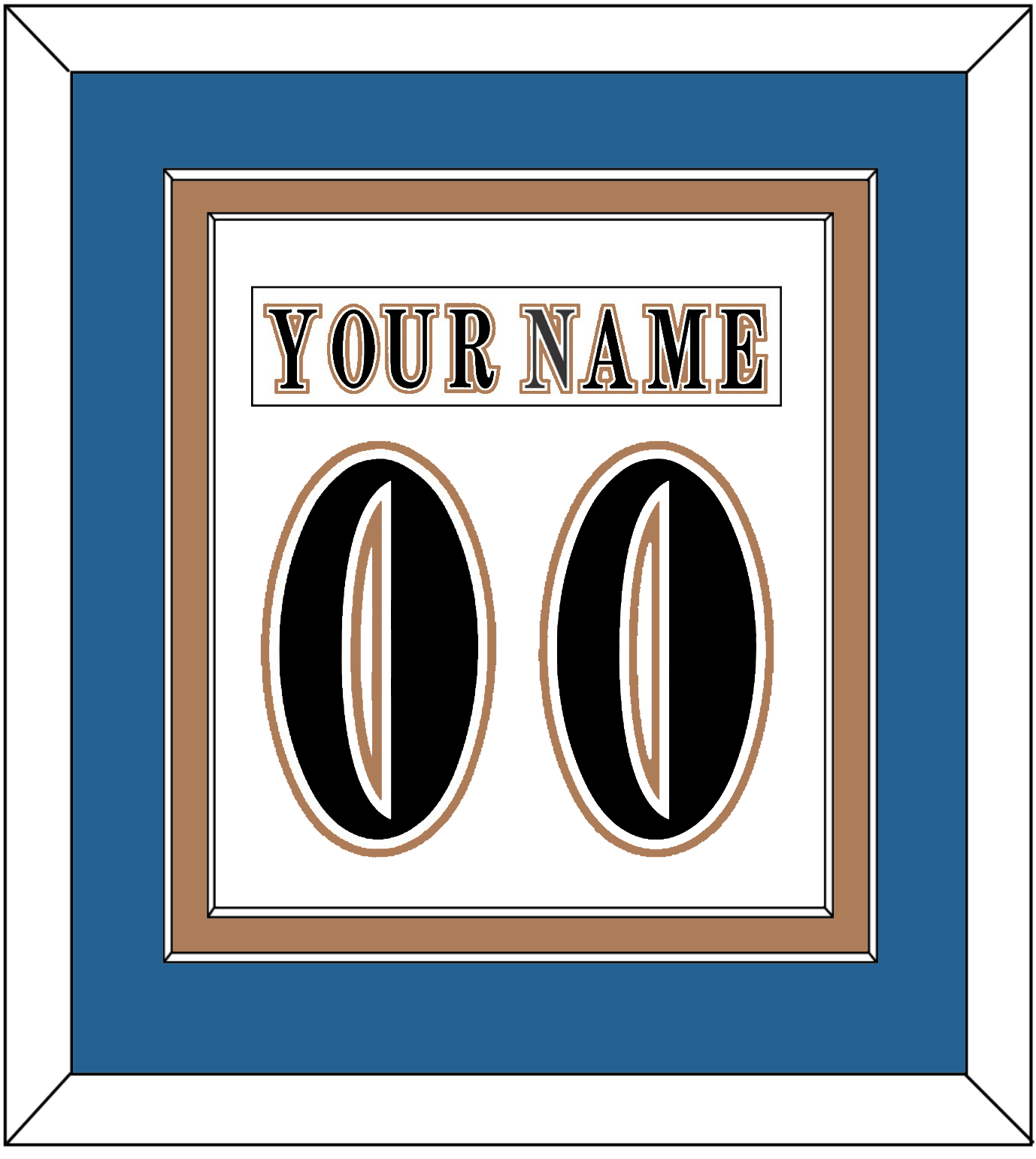 Washington Nameplate & Number (Back) Combined - Home White (1995-2007) - Signature Tier 2