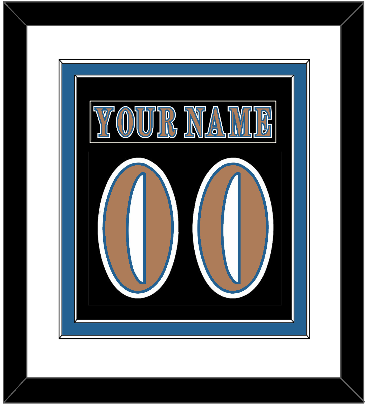 Washington Nameplate & Number (Back) Combined - Road Black (1997-2007) - Signature Tier 1