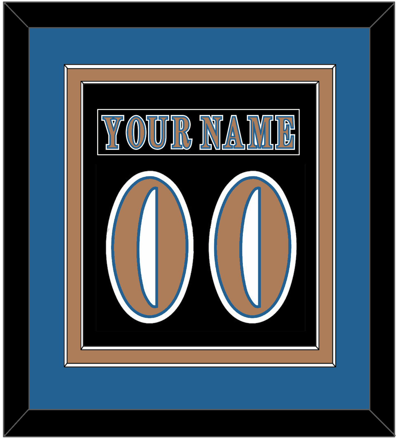 Washington Nameplate & Number (Back) Combined - Road Black (1997-2007) - Signature Tier 2