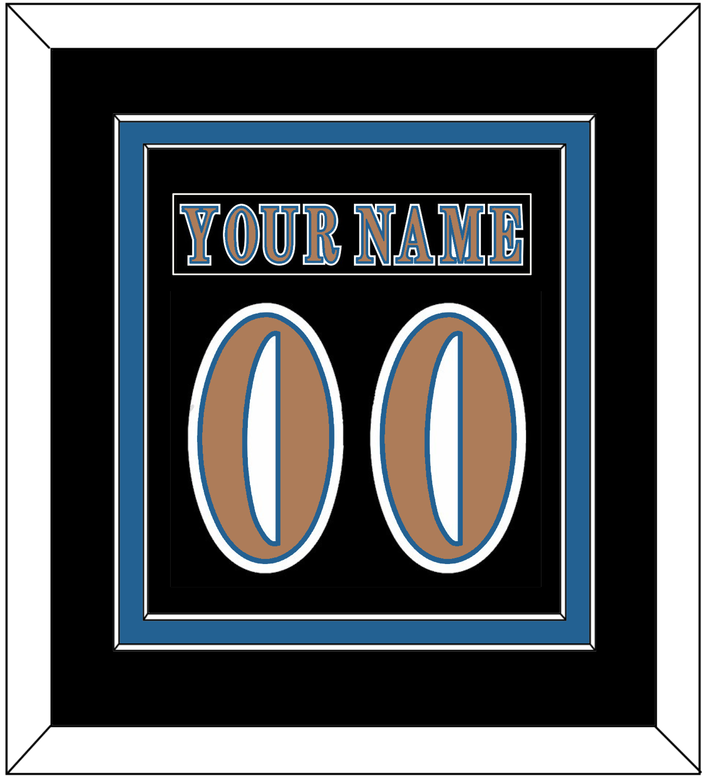 Washington Nameplate & Number (Back) Combined - Road Black (1997-2007) - Signature Tier 3