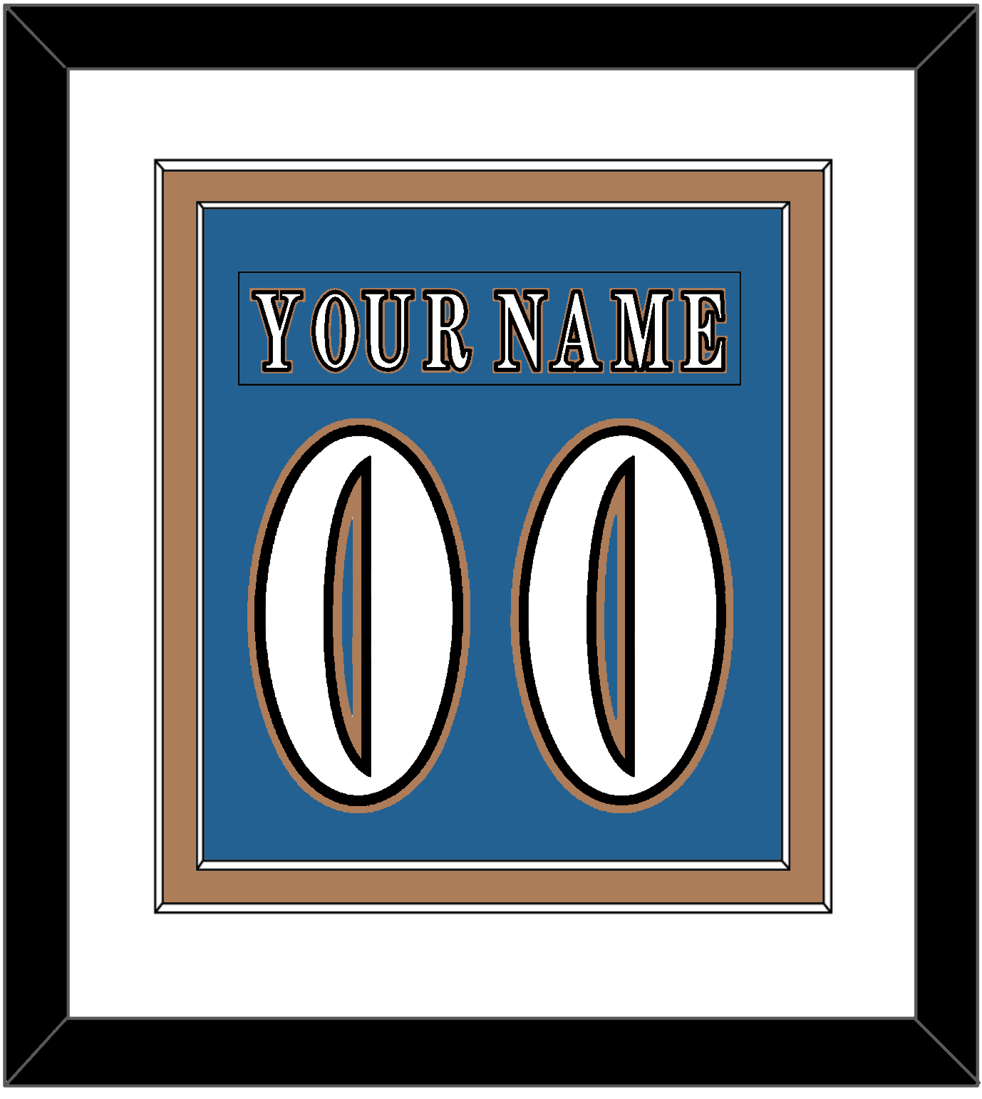 Washington Nameplate & Number (Back) Combined - Road Blue (1995-2000) - Signature Tier 1