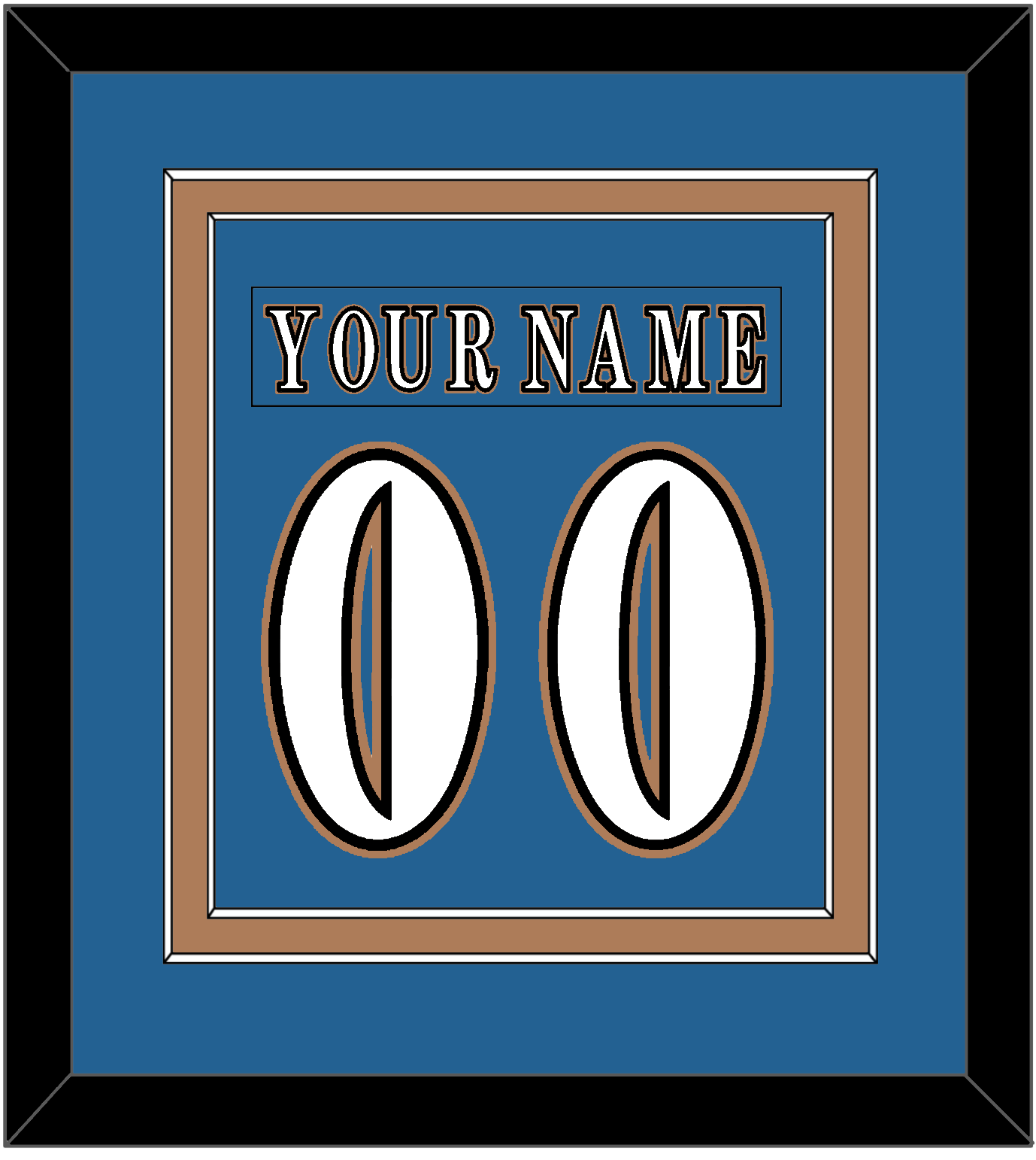 Washington Nameplate & Number (Back) Combined - Road Blue (1995-2000) - Signature Tier 2