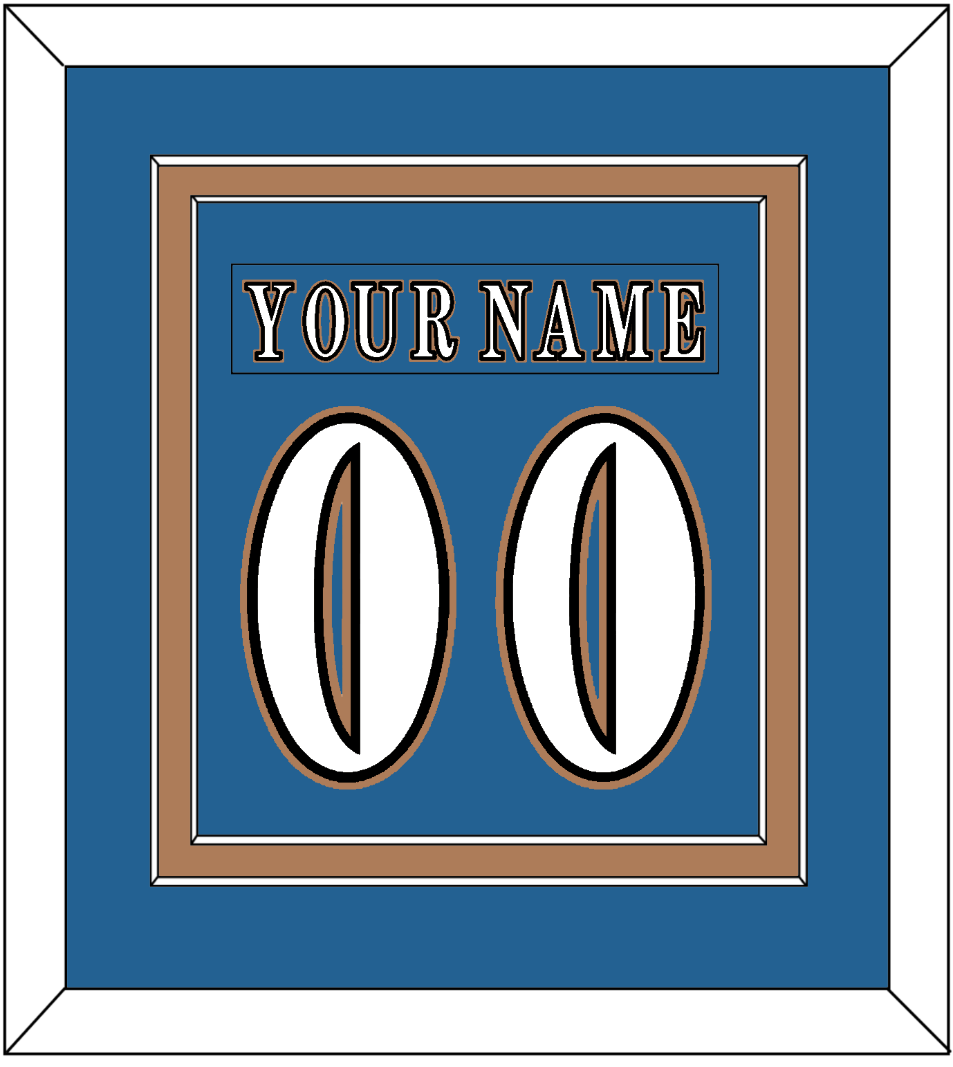 Washington Nameplate & Number (Back) Combined - Road Blue (1995-2000) - Signature Tier 2