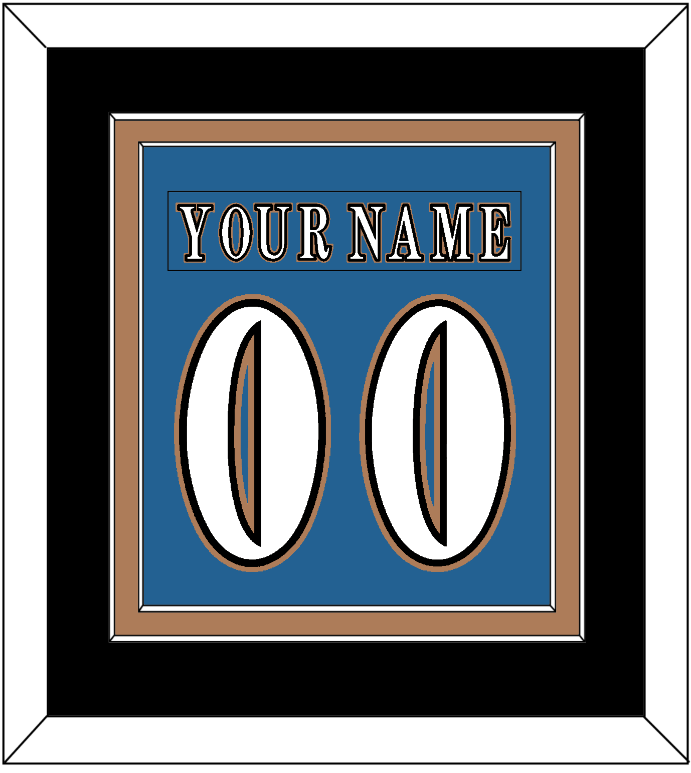 Washington Nameplate & Number (Back) Combined - Road Blue (1995-2000) - Signature Tier 3