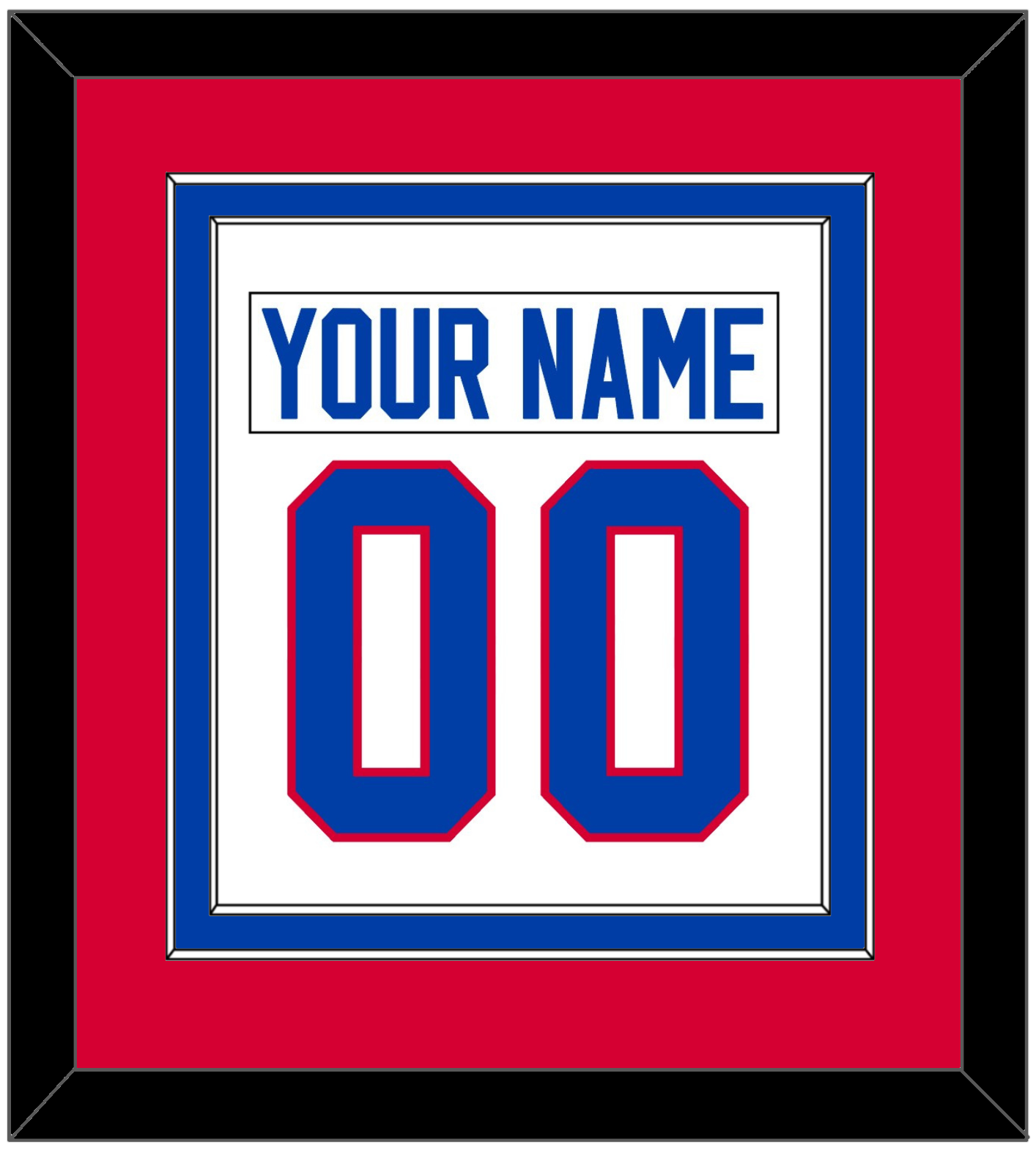 Washington Nameplate & Number (Back) Combined - Home White (1979-1987) - Signature Tier 2
