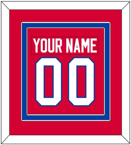 Washington Nameplate & Number (Back) Combined - Road Red (1979-1987) - Signature Tier 2