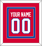 Washington Nameplate & Number (Back) Combined - Road Red (1979-1987) - Double Mat 2