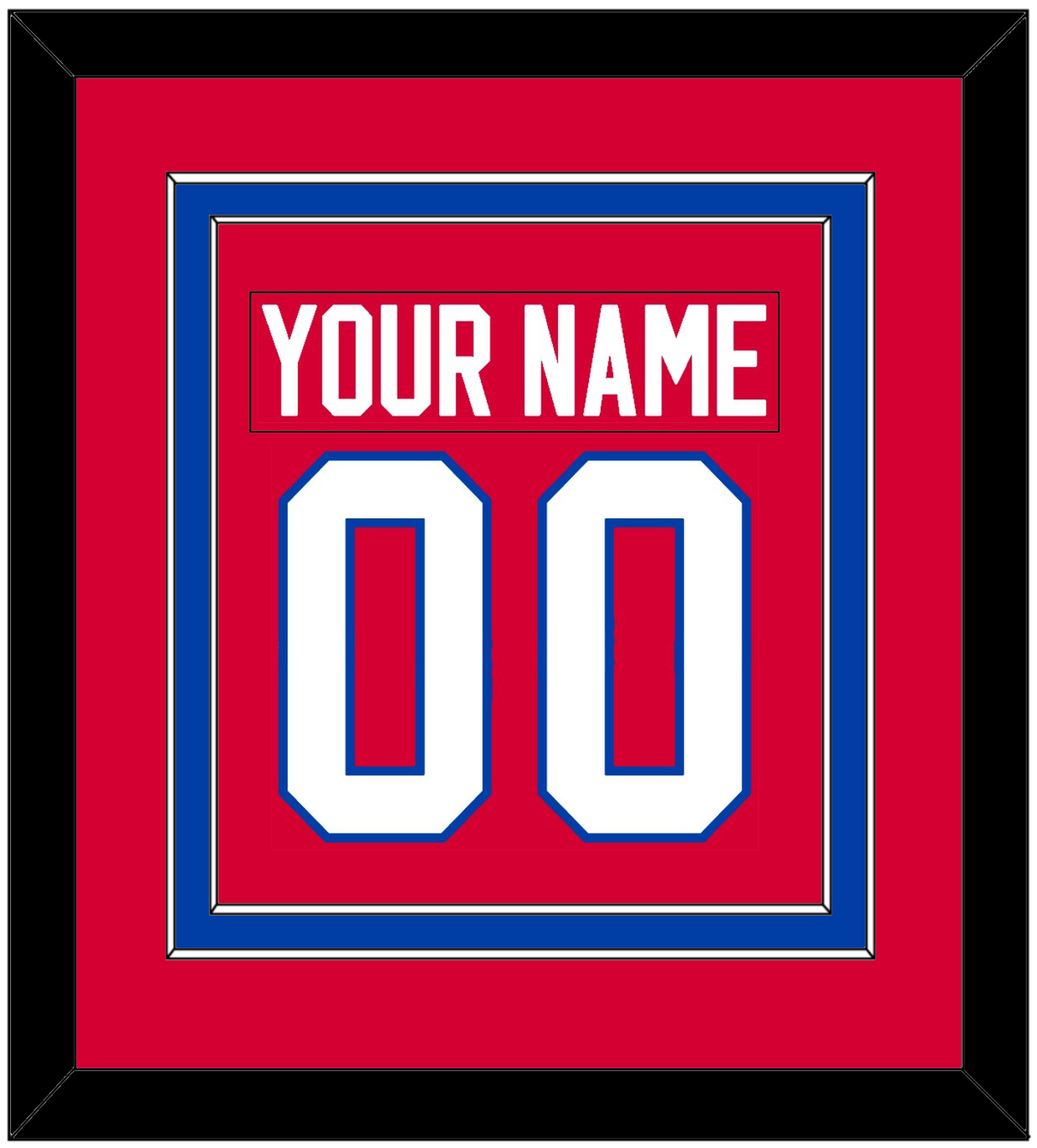 Washington Nameplate & Number (Back) Combined - Road Red (1979-1987) - Signature Tier 2