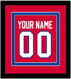 Washington Nameplate & Number (Back) Combined - Road Red (1979-1987) - Double Mat 2
