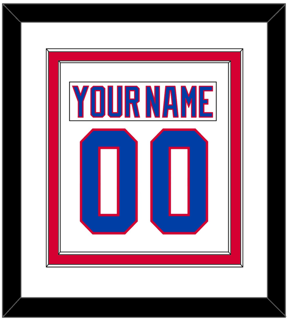 Washington Nameplate & Number (Back) Combined - 2011 Winter Classic White - Double Mat 1