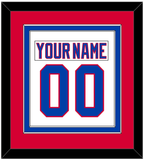 Washington Nameplate & Number (Back) Combined - Alternate White (2011-2015) - Double Mat 2
