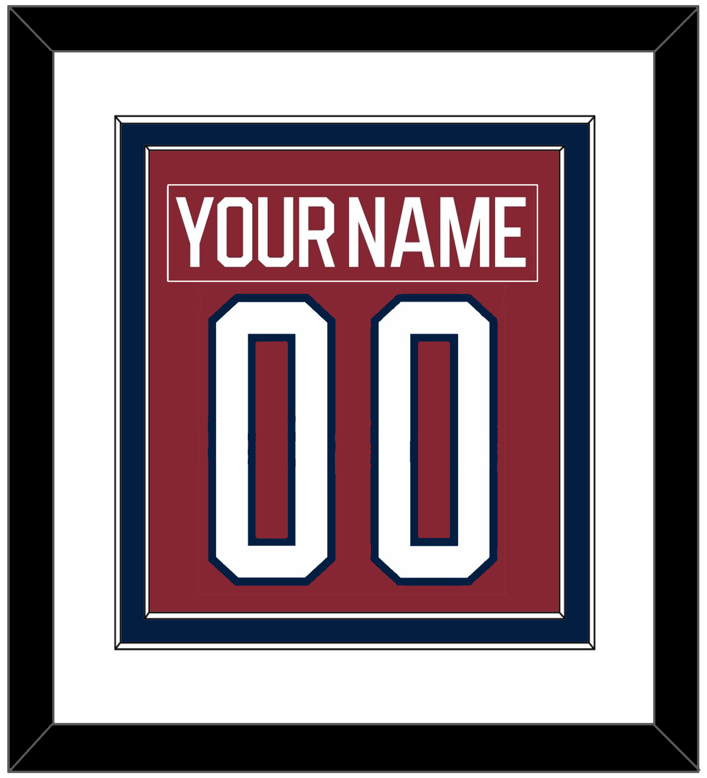 Washington Nameplate & Number (Back) Combined - 2015 Winter Classic Garnet - Signature Tier 1