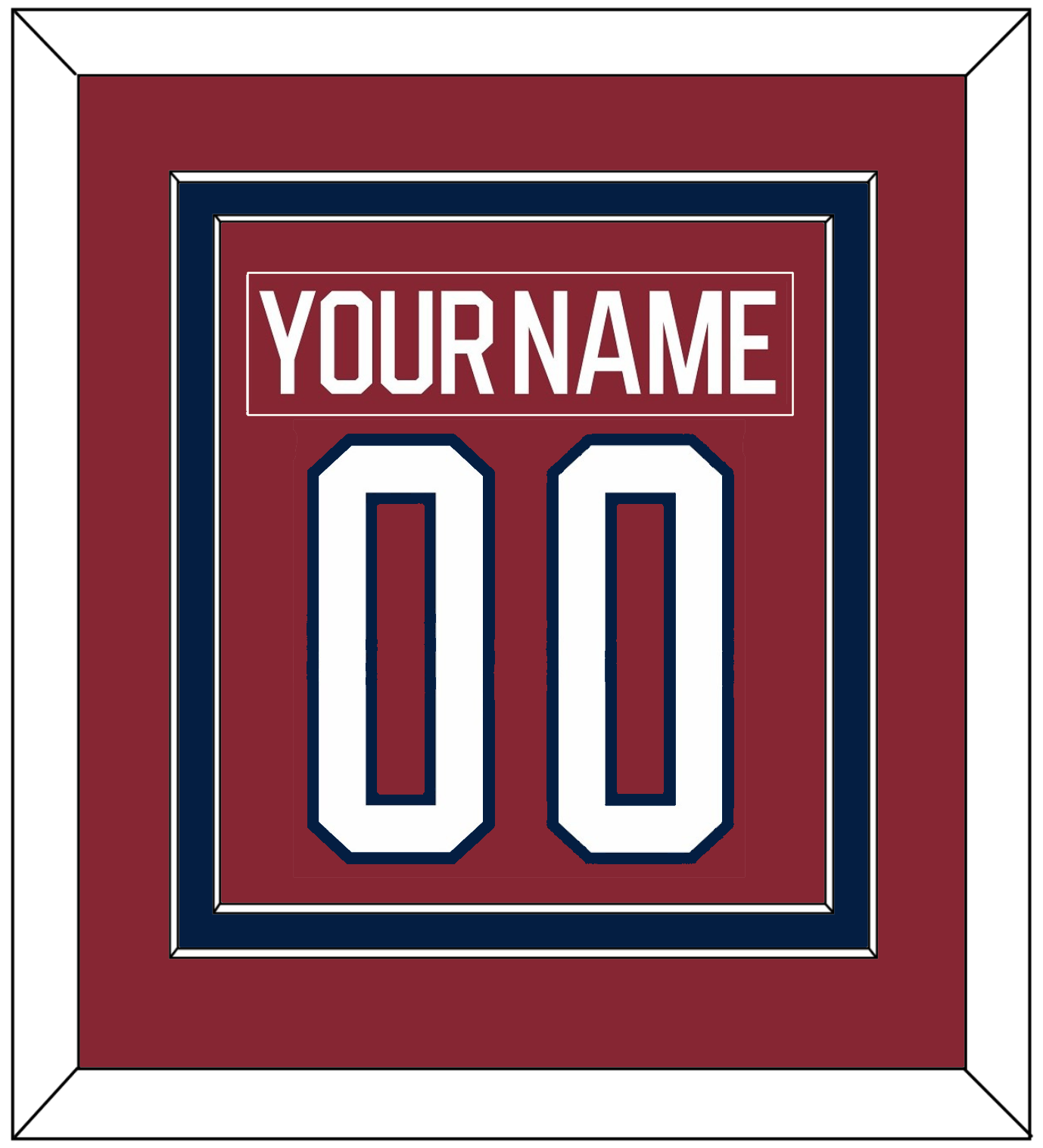 Washington Nameplate & Number (Back) Combined - 2015 Winter Classic Garnet - Signature Tier 2