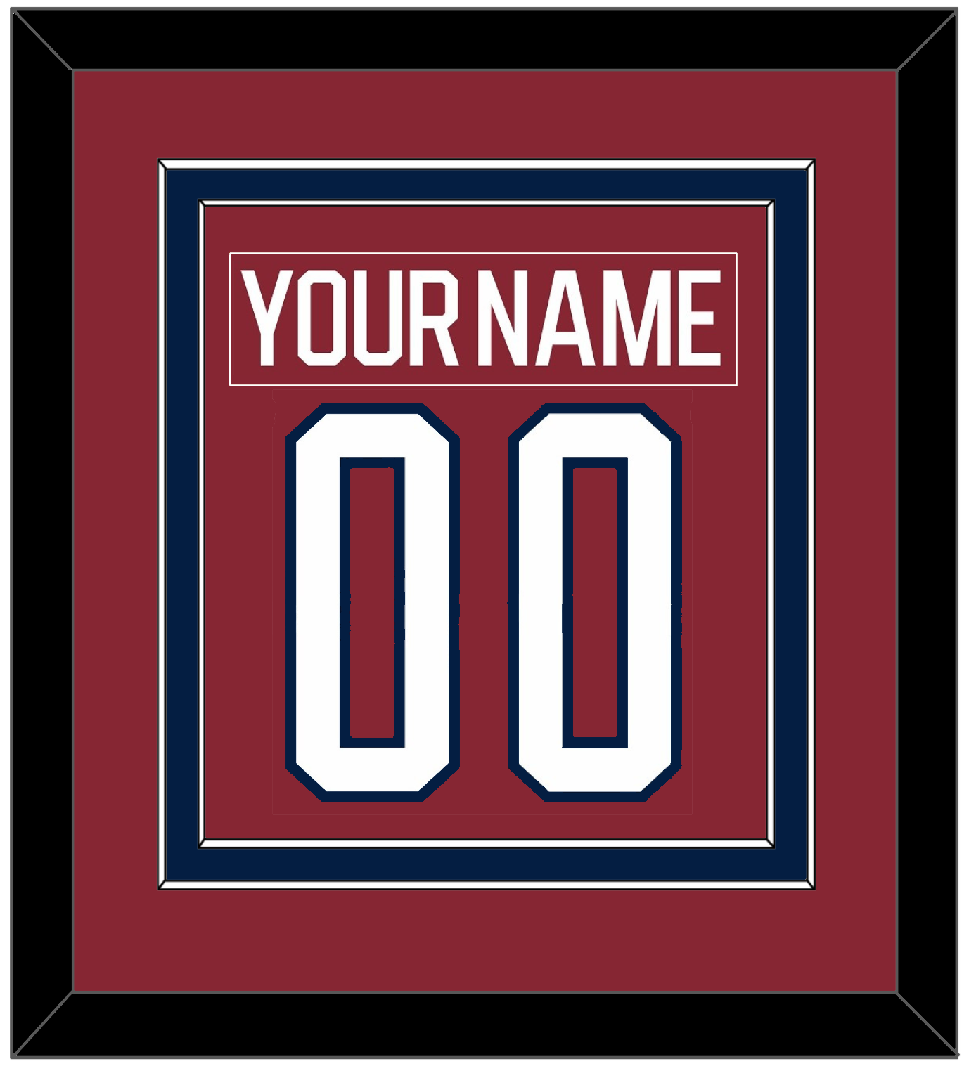 Washington Nameplate & Number (Back) Combined - 2015 Winter Classic Garnet - Signature Tier 2