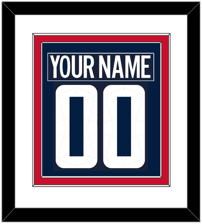 Washington Nameplate & Number (Back) Combined - 2018 Stadium Series Blue - Signature Tier 1