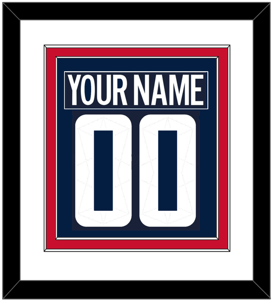 Washington Nameplate & Number (Back) Combined - 2018 Stadium Series Blue - Signature Tier 1