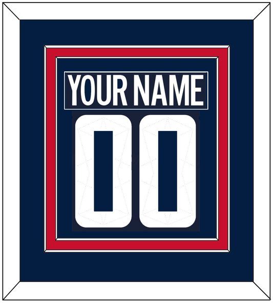Washington Nameplate & Number (Back) Combined - 2018 Stadium Series Blue - Signature Tier 2