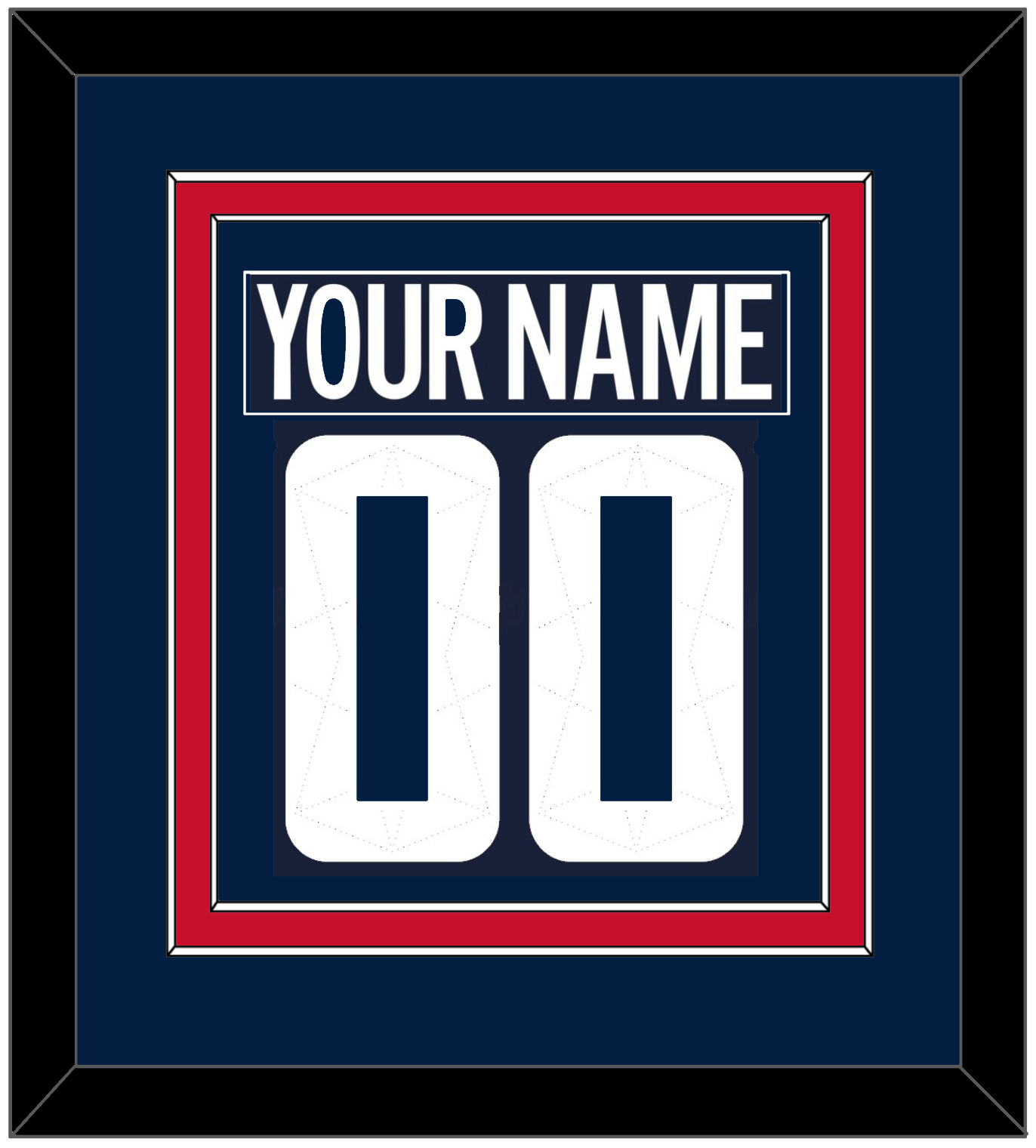 Washington Nameplate & Number (Back) Combined - 2018 Stadium Series Blue - Signature Tier 2