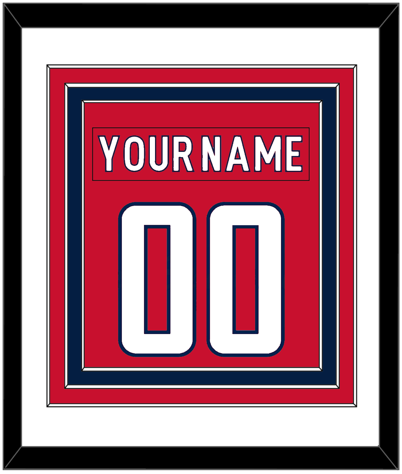 Washington Nameplate & Number (Back) Combined - Home Red - Premier Tier 1