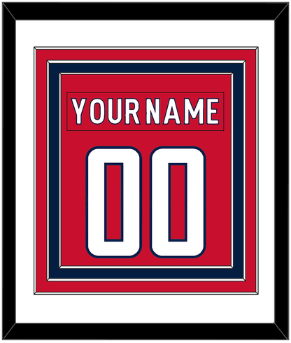 Washington Nameplate & Number (Back) Combined - Home Red - Premier Tier 1