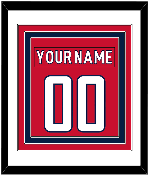 Washington Nameplate & Number (Back) Combined - Home Red - Triple Mat 1