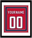 Washington Nameplate & Number (Back) Combined - Home Red - Triple Mat 1