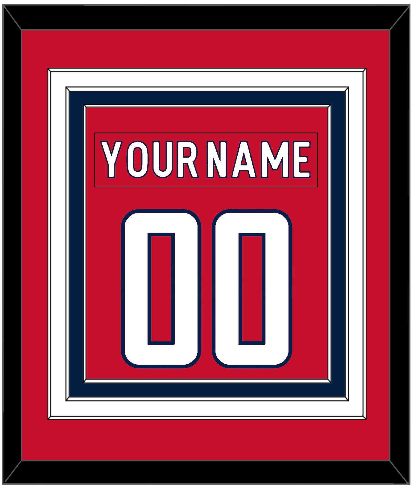 Washington Nameplate & Number (Back) Combined - Home Red - Premier Tier 2