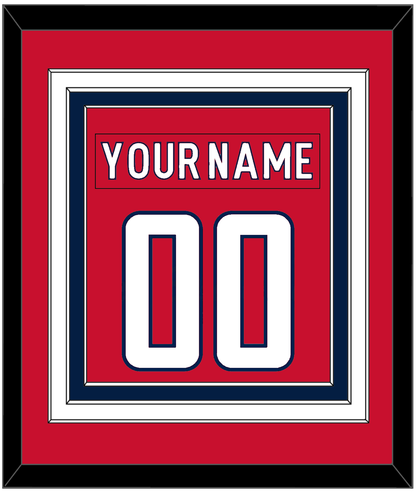 Washington Nameplate & Number (Back) Combined - Home Red - Premier Tier 2