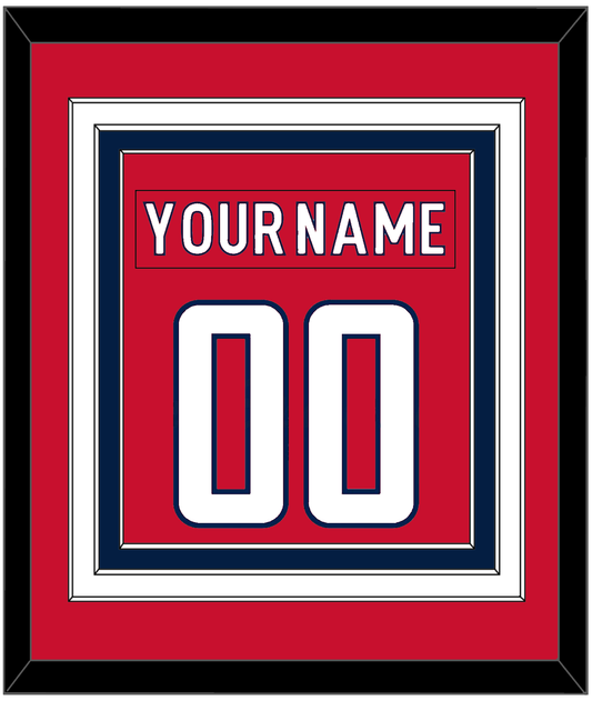 Washington Nameplate & Number (Back) Combined - Home Red - Premier Tier 2