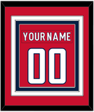 Washington Nameplate & Number (Back) Combined - Home Red - Triple Mat 2