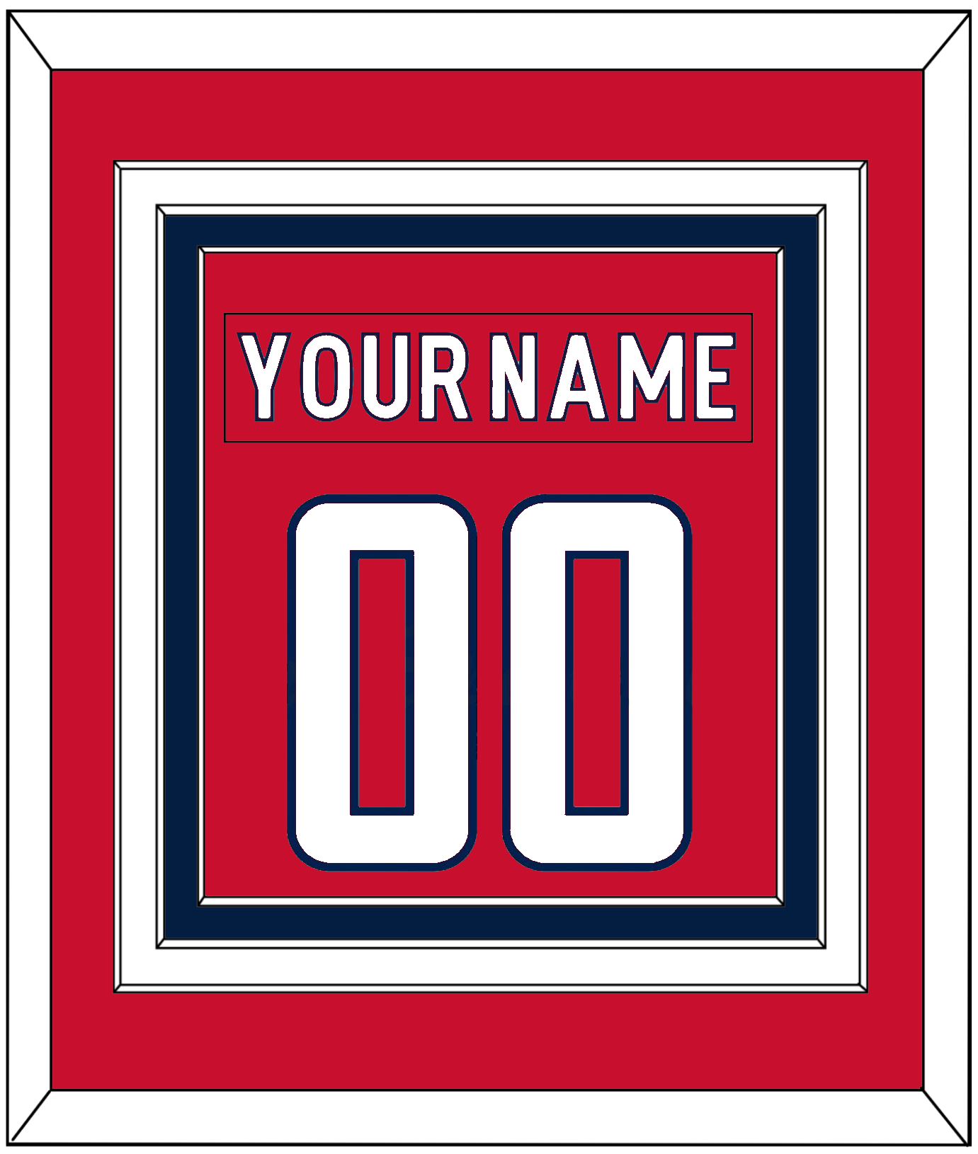 Washington Nameplate & Number (Back) Combined - Home Red - Premier Tier 2