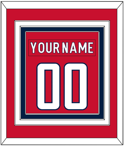 Washington Nameplate & Number (Back) Combined - Home Red - Premier Tier 2