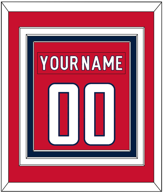Washington Nameplate & Number (Back) Combined - Home Red - Premier Tier 2