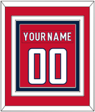 Washington Nameplate & Number (Back) Combined - Home Red - Triple Mat 2