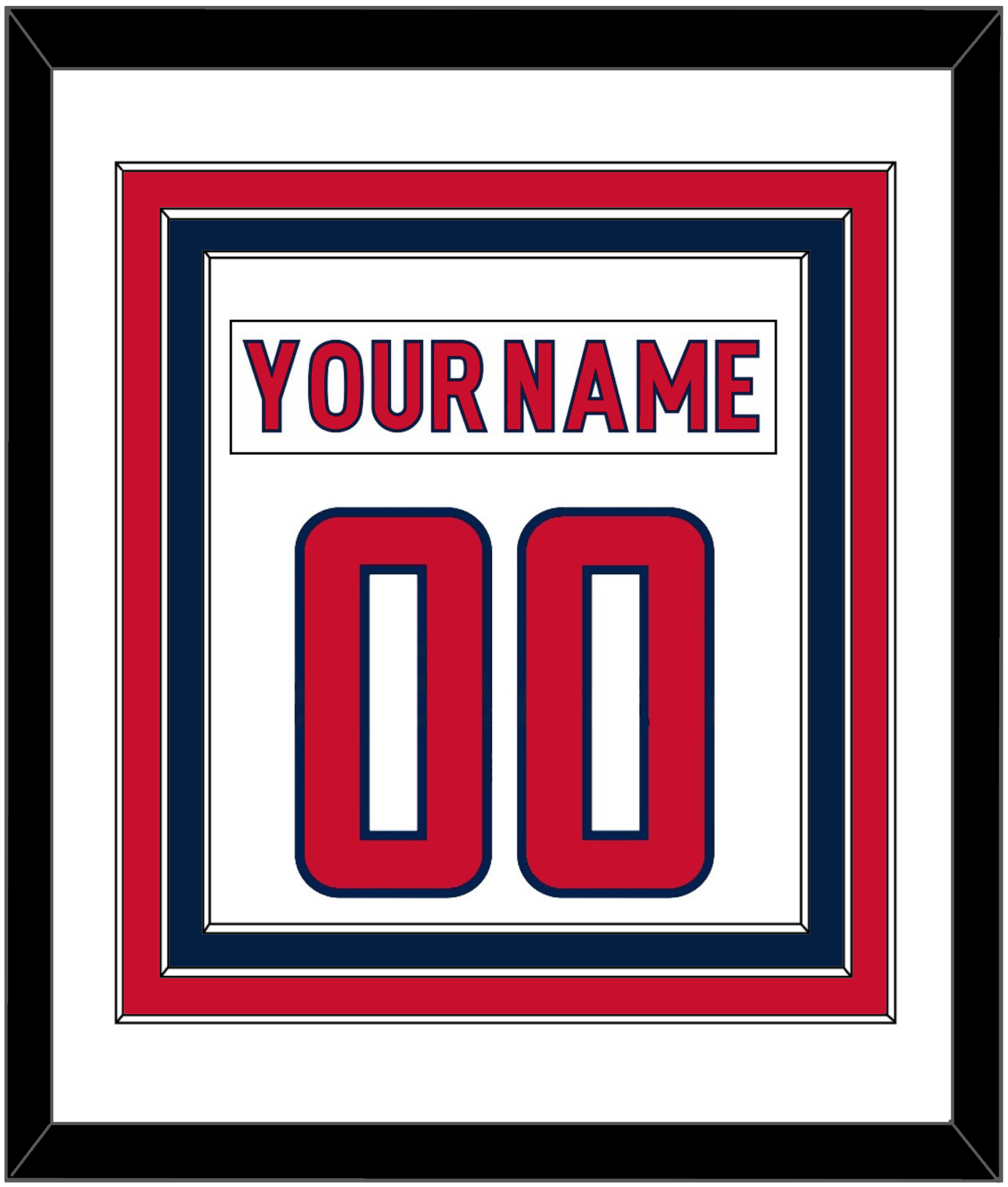 Washington Nameplate & Number (Back) Combined - Road White - Premier Tier 1