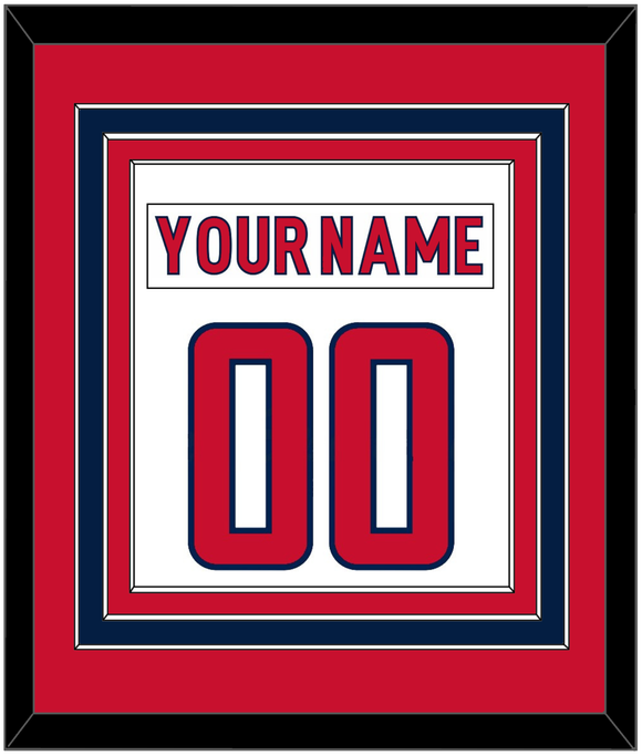 Washington Nameplate & Number (Back) Combined - Road White - Triple Mat 2