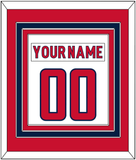 Washington Nameplate & Number (Back) Combined - Road White - Triple Mat 2