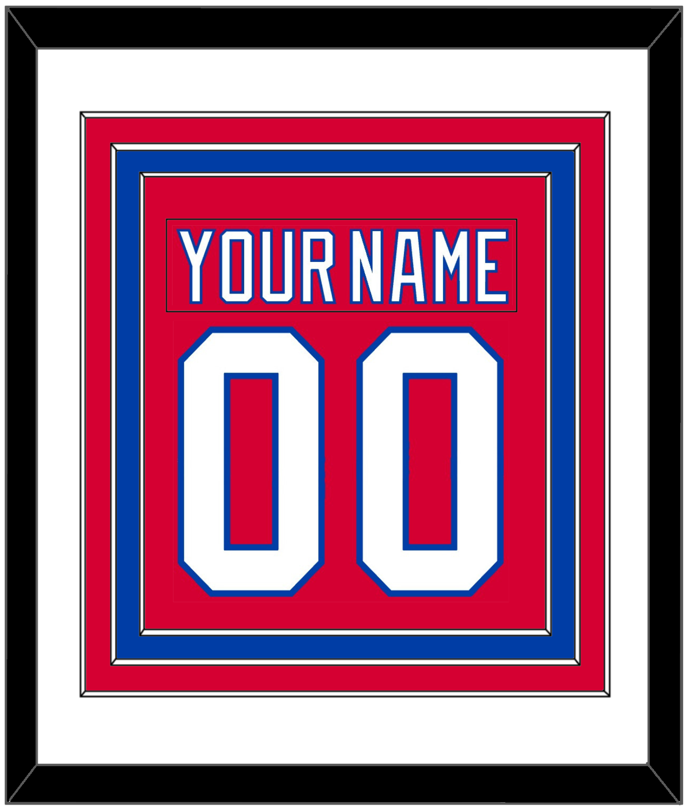 Washington Nameplate & Number (Back) Combined - Alternate Red (2015-2017) - Premier Tier 1