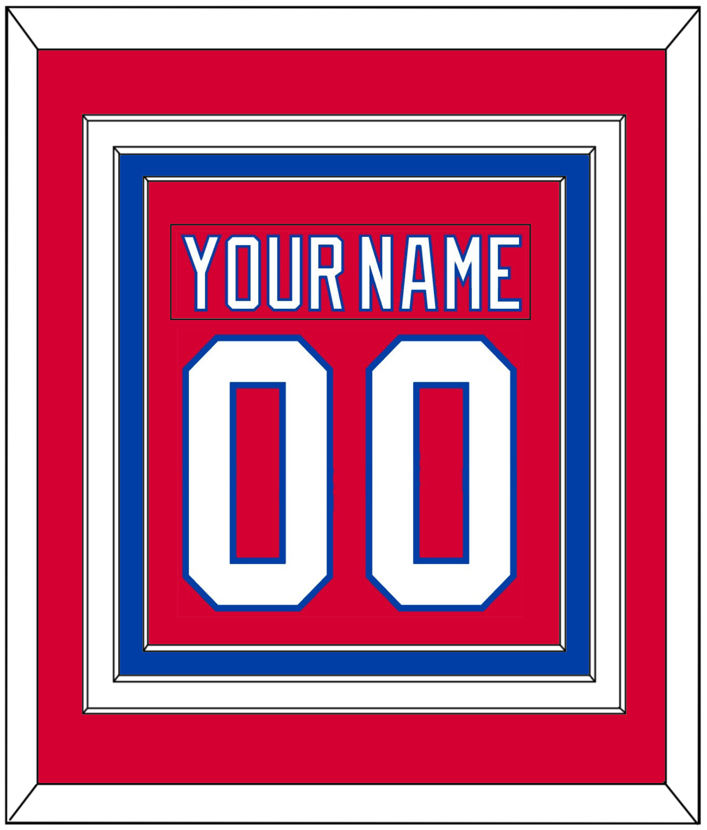 Washington Nameplate & Number (Back) Combined - Alternate Red (2015-2017) - Premier Tier 2