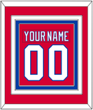 Washington Nameplate & Number (Back) Combined - Road Red (1987-1995) - Triple Mat 2