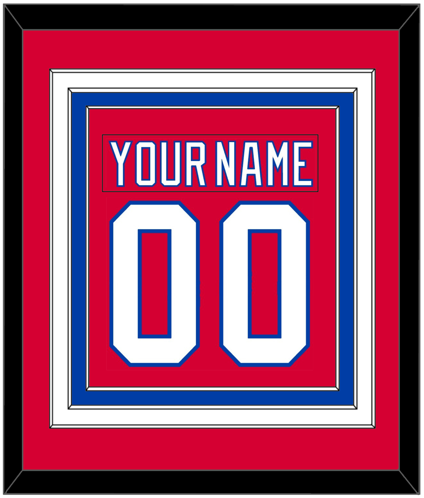 Washington Nameplate & Number (Back) Combined - Alternate Red (2015-2017) - Premier Tier 2