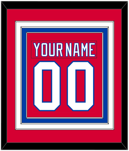 Washington Nameplate & Number (Back) Combined - Alternate Red (2015-2017) - Premier Tier 2