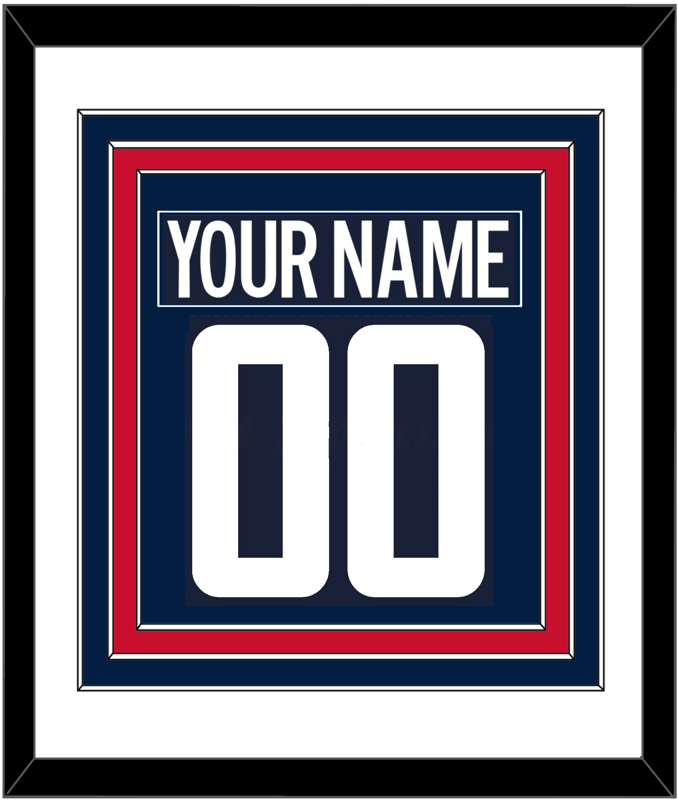 Washington Nameplate & Number (Back) Combined - Alternate Blue (2018-2024) - Premier Tier 1