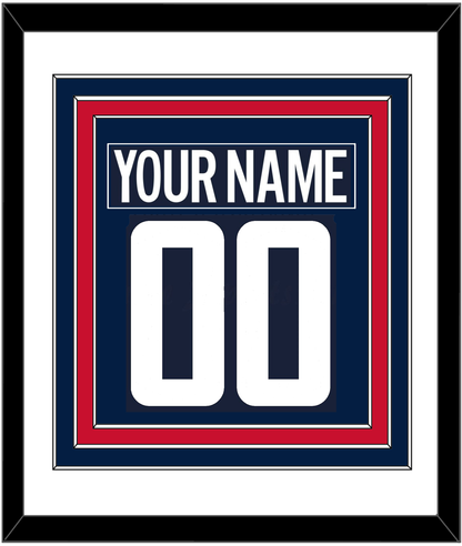 Washington Nameplate & Number (Back) Combined - Alternate Blue (2018-2024) - Premier Tier 1