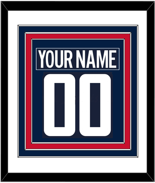 Washington Nameplate & Number (Back) Combined - Alternate Blue (2018-2024) - Premier Tier 1