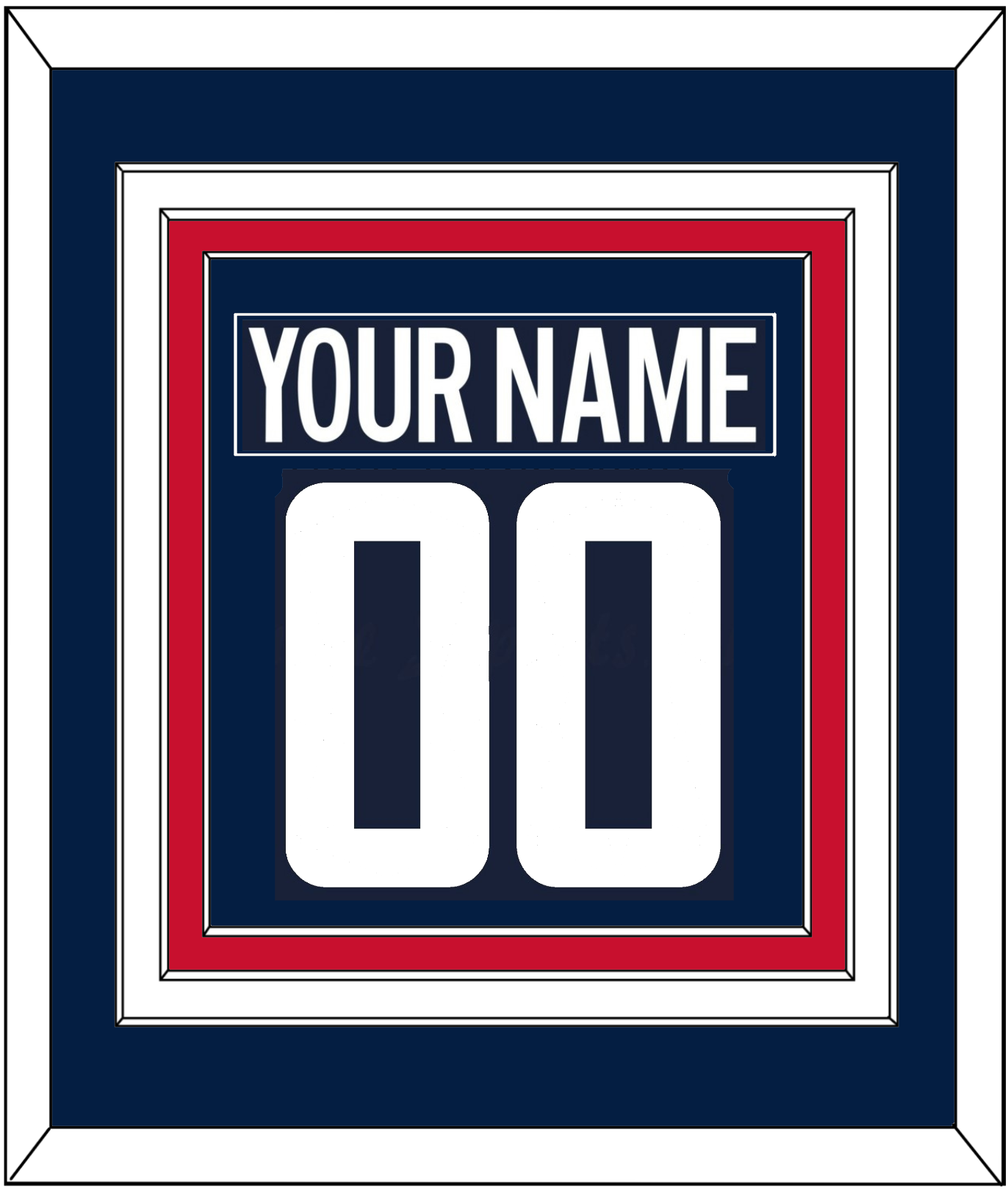 Washington Nameplate & Number (Back) Combined - Alternate Blue (2018-2024) - Premier Tier 2