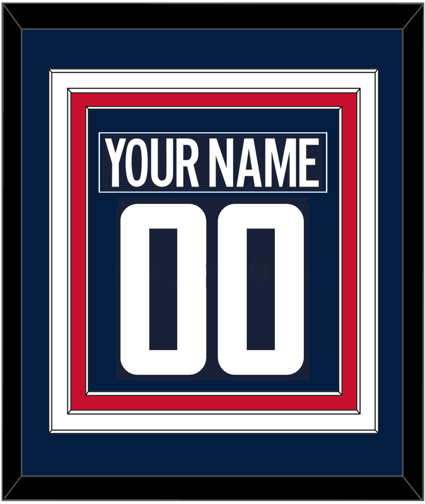 Washington Nameplate & Number (Back) Combined - Alternate Blue (2018-2024) - Premier Tier 2