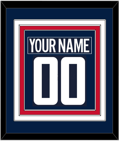 Washington Nameplate & Number (Back) Combined - Alternate Blue (2018-2024) - Premier Tier 2