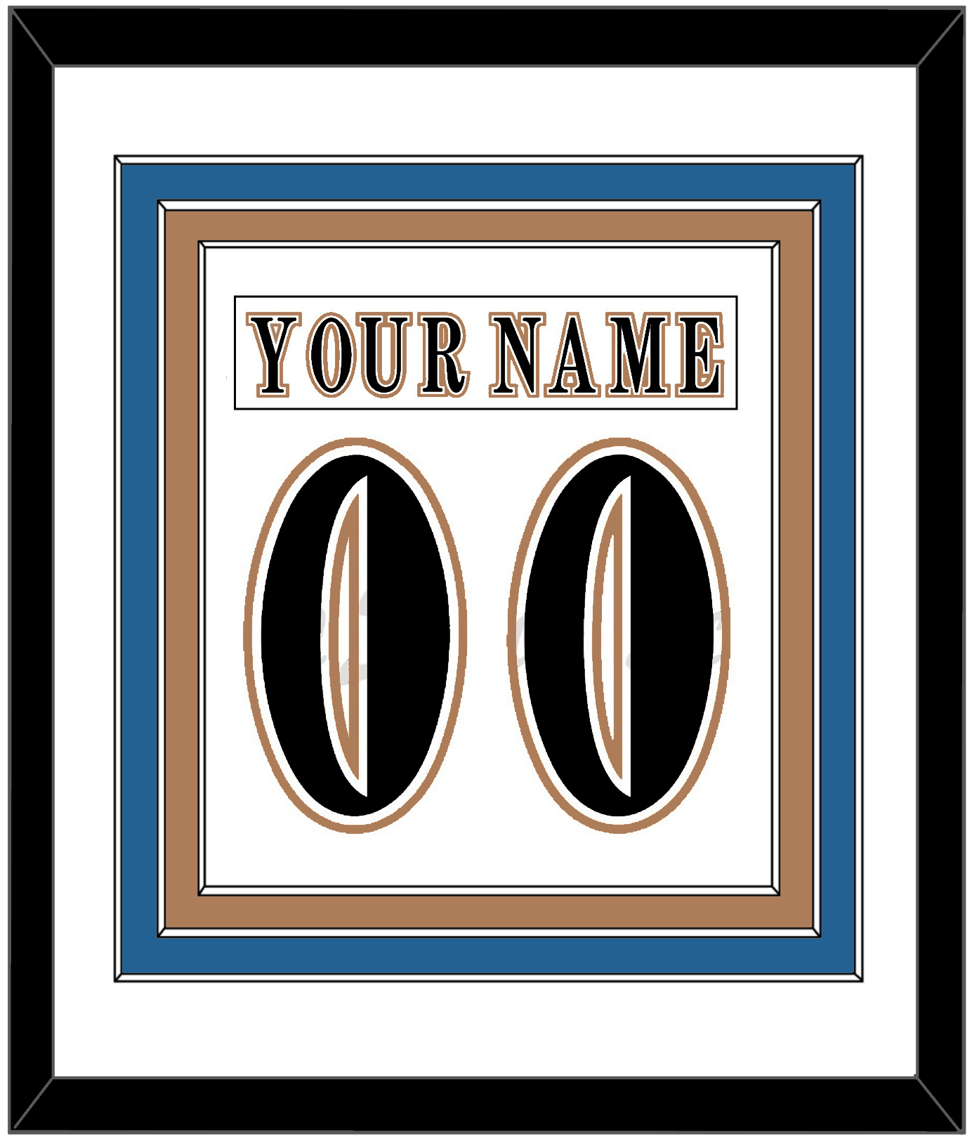 Washington Nameplate & Number (Back) Combined - Home White (1995-2007) - Premier Tier 1